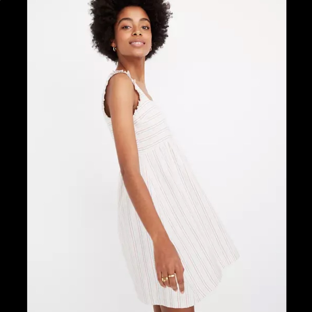 EUC Madewell Ruffled Square-Neck Dress